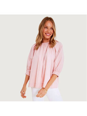 Pomander Place Blush Pink Puff Sleeve Blouse Sz XS Tuckernuck